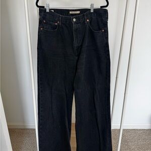 Women’s Levi’s Ribcage Wide leg Black Jeans